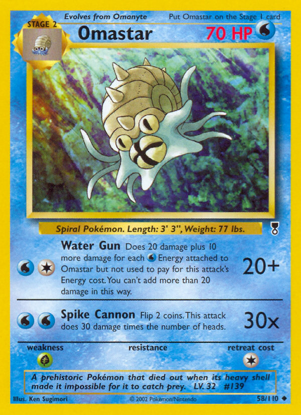 Omastar - Legendary Collection - #58 - Pokemon TCG card