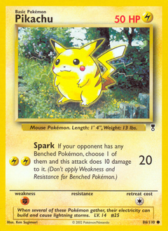 Pikachu #86 Pikachu - Legendary Collection - #86 - Pokemon TCG card