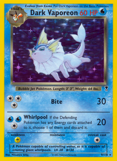 Dark Vaporeon #9 Dark Vaporeon - Legendary Collection - #9 - Pokemon TCG card