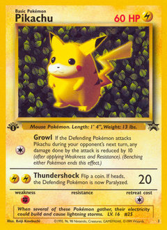 Pikachu #1 Pikachu - Wizards Black Star Promos - #1 - Pokemon TCG card