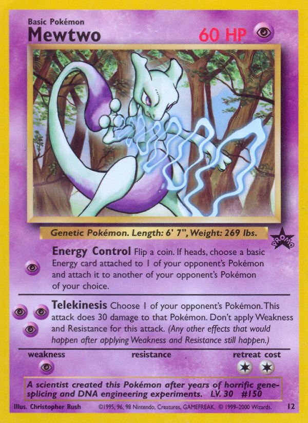 Mewtwo - Wizards Black Star Promos - #12 - Pokemon TCG card