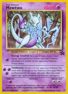 Mewtwo #12 Mewtwo - Wizards Black Star Promos - #12 - Pokemon TCG card
