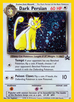 Dark Persian #17 Dark Persian - Wizards Black Star Promos - #17 - Pokemon TCG card