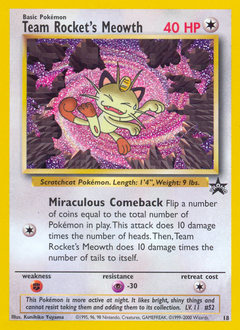 Team Rocket's Meowth #18 Team Rocket's Meowth - Wizards Black Star Promos - #18 - Pokemon TCG card
