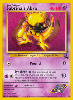 Sabrina's Abra #19 Sabrina's Abra - Wizards Black Star Promos - #19 - Pokemon TCG card