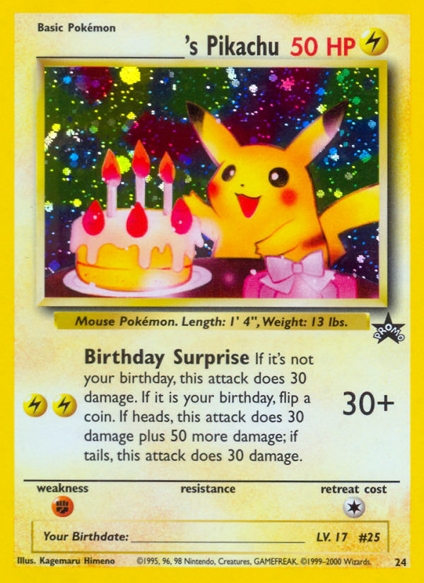 _____'s Pikachu - Wizards Black Star Promos - #24 - Pokemon TCG card