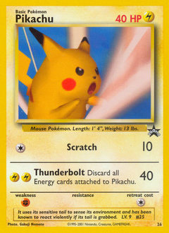 Pikachu #26 Pikachu - Wizards Black Star Promos - #26 - Pokemon TCG card