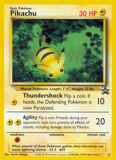 Pikachu #27 Pikachu - Wizards Black Star Promos - #27 - Pokemon TCG card