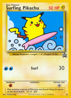 Surfing Pikachu #28 Surfing Pikachu - Wizards Black Star Promos - #28 - Pokemon TCG card