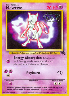 Mewtwo #3 Mewtwo - Wizards Black Star Promos - #3 - Pokemon TCG card
