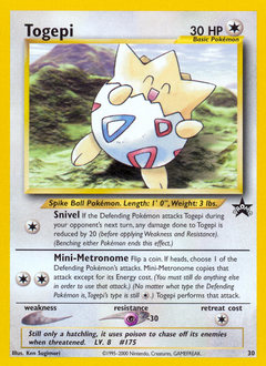 Togepi #30 Togepi - Wizards Black Star Promos - #30 - Pokemon TCG card