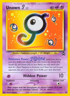 Unown [J] - Wizards Black Star Promos - #38 - Pokemon TCG card