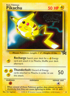 Pikachu #4 Pikachu - Wizards Black Star Promos - #4 - Pokemon TCG card