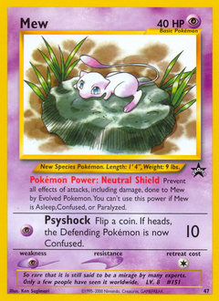 Mew #47 Mew - Wizards Black Star Promos - #47 - Pokemon TCG card