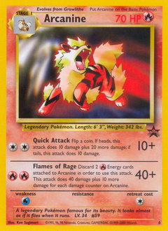 Arcanine #6 Arcanine - Wizards Black Star Promos - #6 - Pokemon TCG card