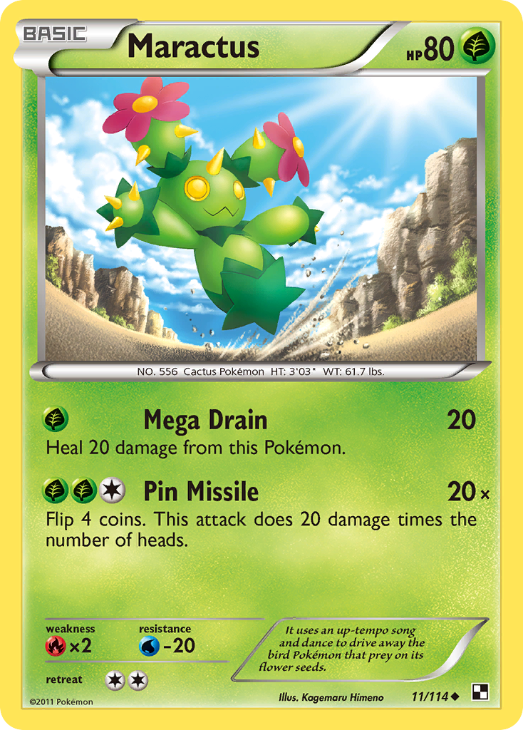 Maractus - Black & White - #11 - Pokemon TCG card