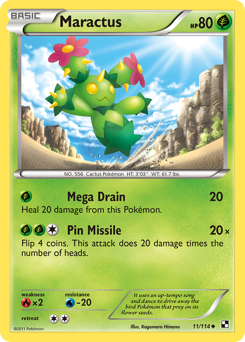 Maractus #11 Maractus - Black & White - #11 - Pokemon TCG card