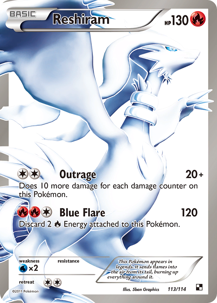 Reshiram - Black & White - #113 - Pokemon TCG card