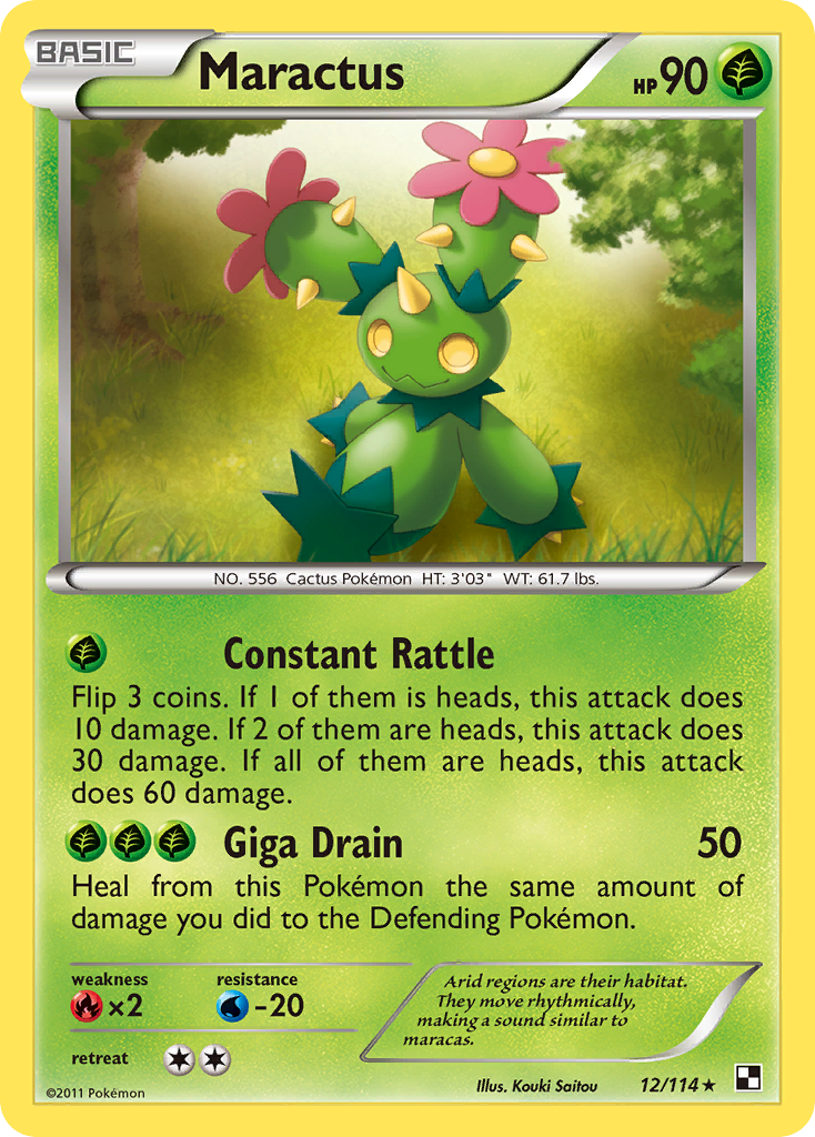 Maractus - Black & White - #12 - Pokemon TCG card