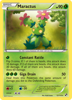 Maractus #12 Maractus - Black & White - #12 - Pokemon TCG card