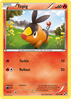 Tepig - Black & White - #15 - Pokemon TCG card