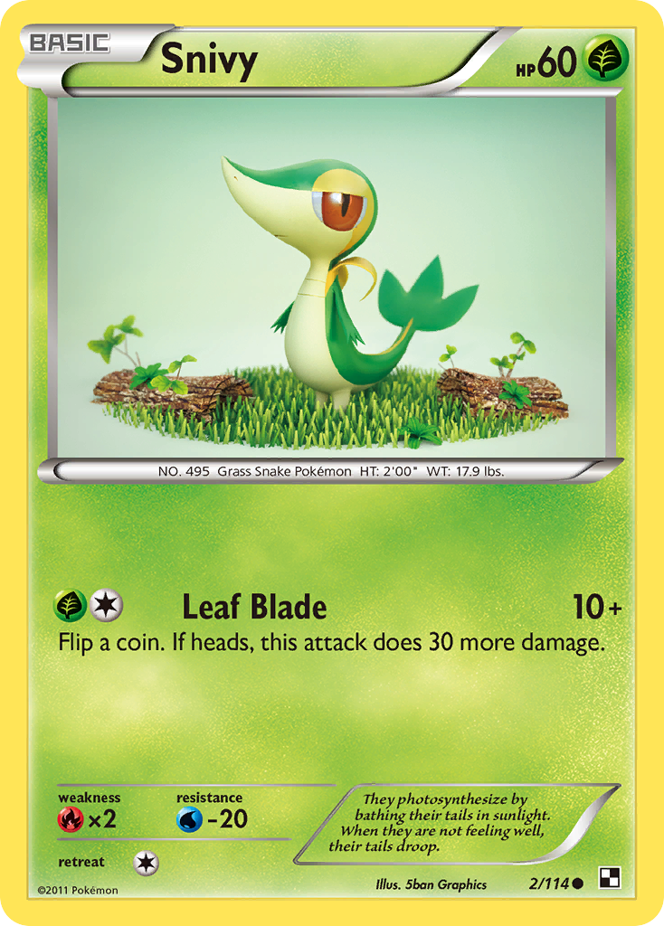 Snivy - Black & White - #2 - Pokemon TCG card