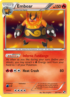 Emboar - Black & White - #20 - Pokemon TCG card