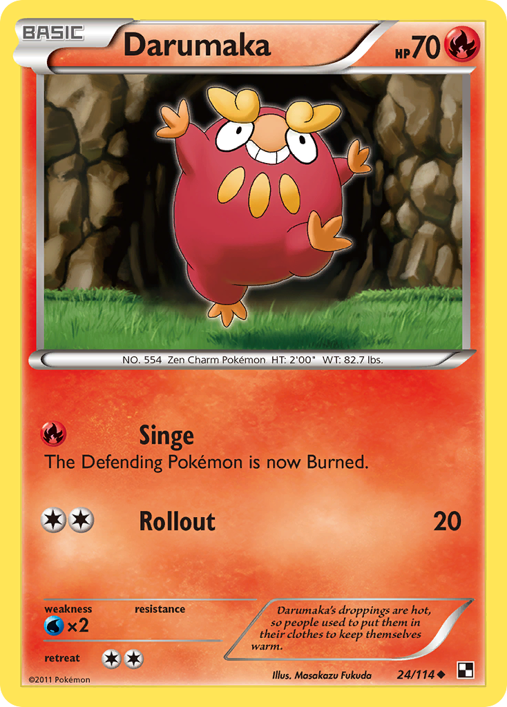Darumaka - Black & White - #24 - Pokemon TCG card