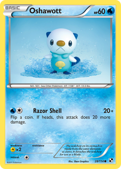 Oshawott - Black & White - #28 - Pokemon TCG card