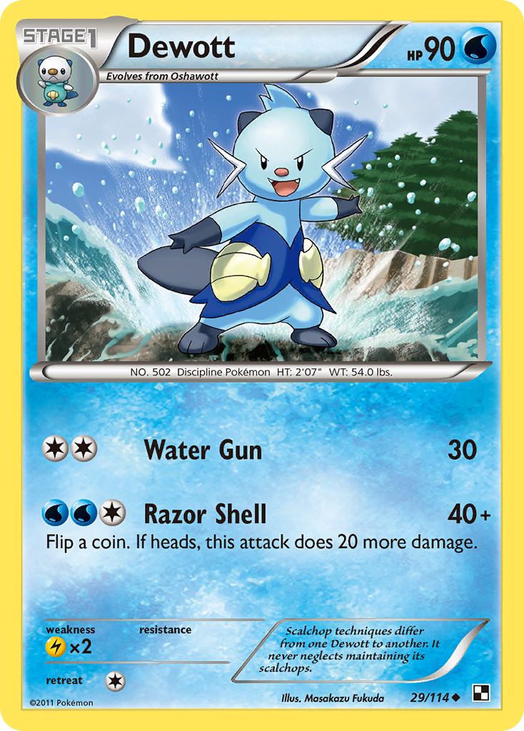 Dewott - Black & White - #29 - Pokemon TCG card
