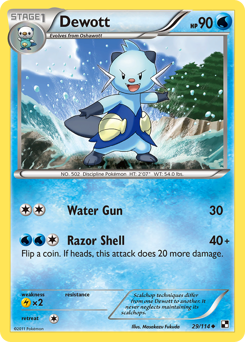 Dewott - Black & White - #29 - Pokemon TCG card