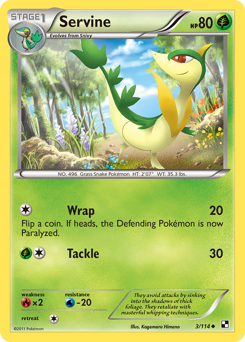 Servine #3 Servine - Black & White - #3 - Pokemon TCG card