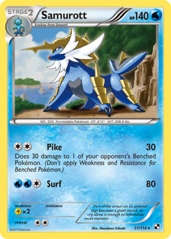 Samurott #31 Samurott - Black & White - #31 - Pokemon TCG card
