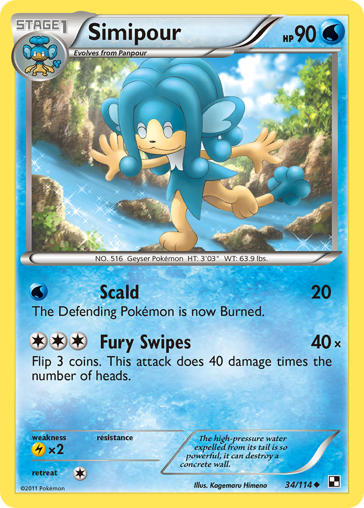 Simipour - Black & White - #34 - Pokemon TCG card