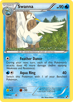 Swanna #37 Swanna - Black & White - #37 - Pokemon TCG card