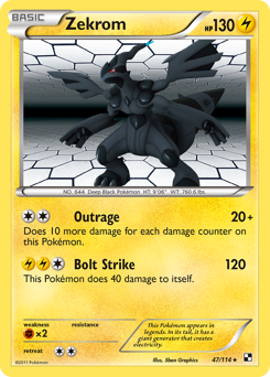 Zekrom - Black & White - #47 - Pokemon TCG card