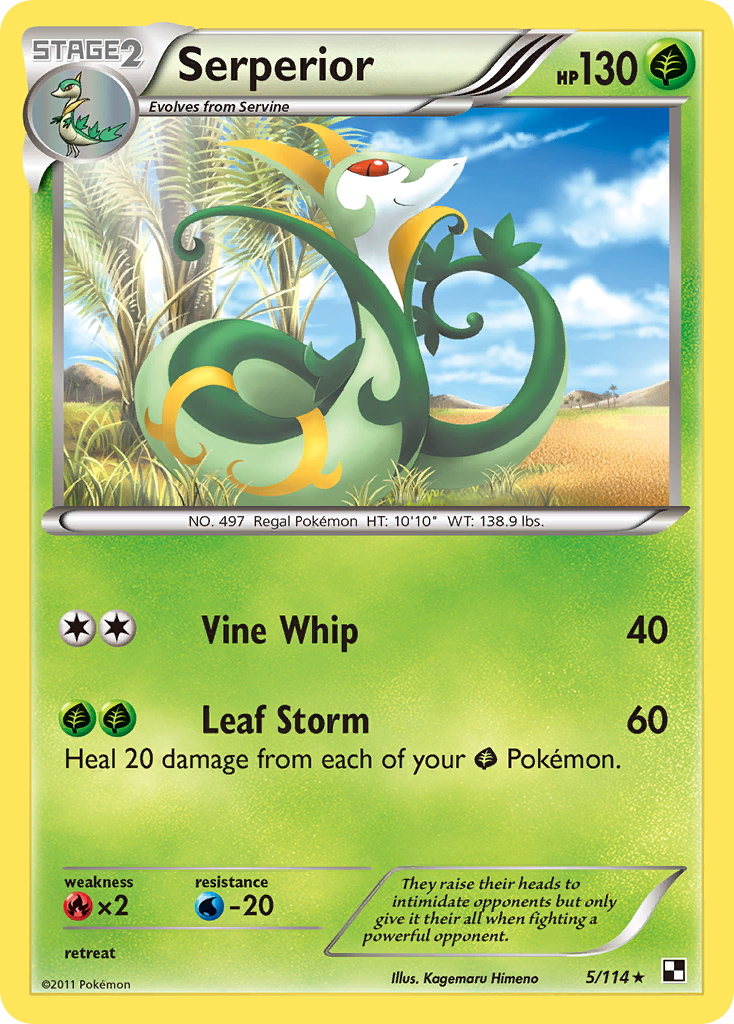 Serperior - Black & White - #5 - Pokemon TCG card