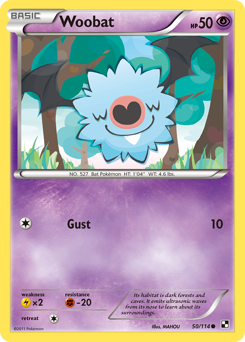 Woobat - Black & White - #50 - Pokemon TCG card