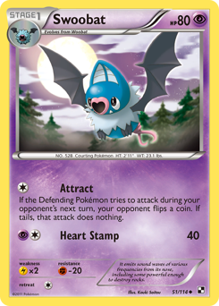 Swoobat - Black & White - #51 - Pokemon TCG card