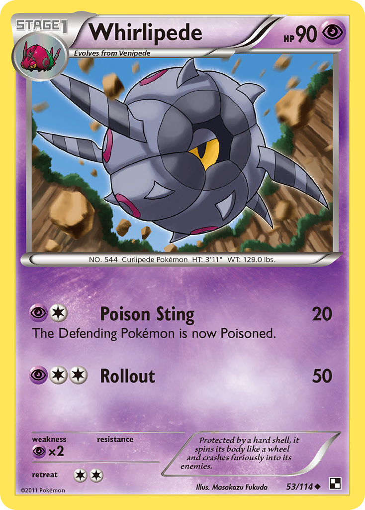 Whirlipede - Black & White - #53 - Pokemon TCG card