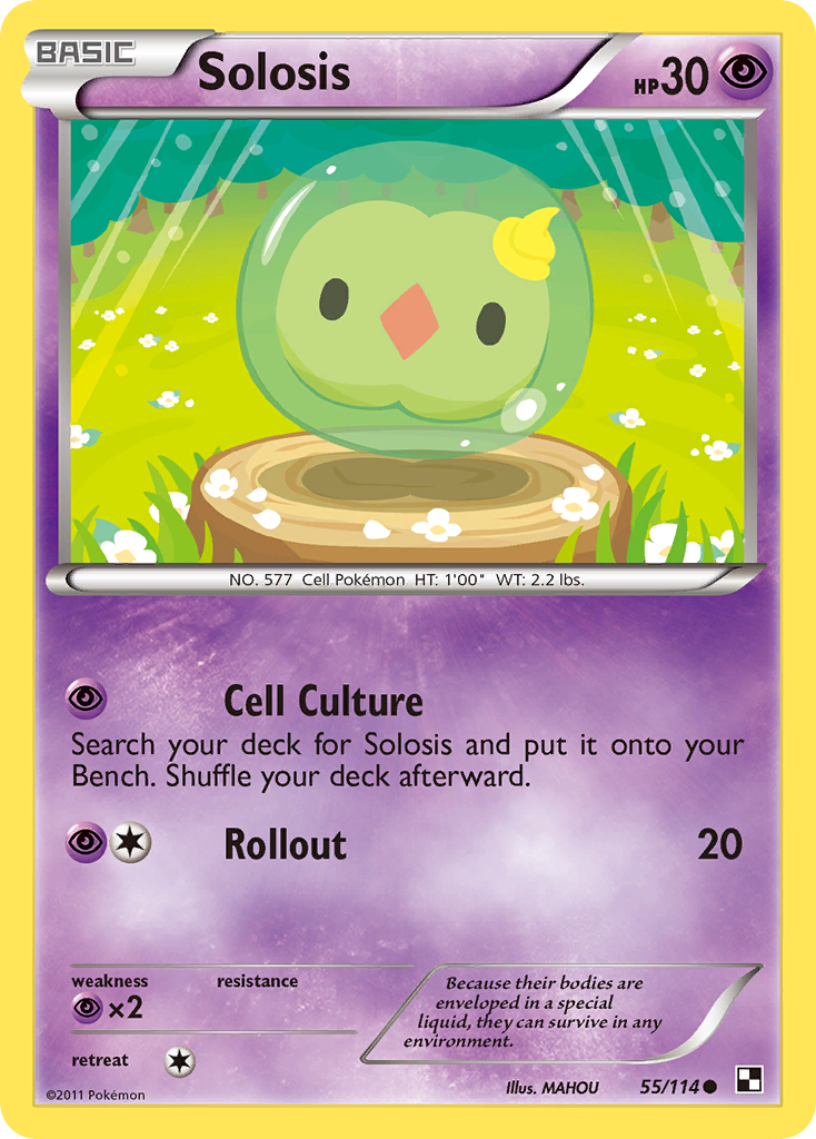 Solosis - Black & White - #55 - Pokemon TCG card