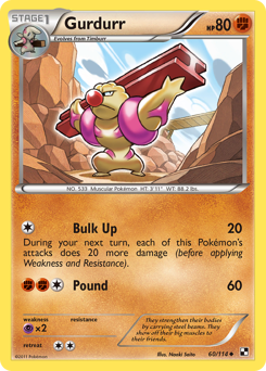 Gurdurr #60 Gurdurr - Black & White - #60 - Pokemon TCG card
