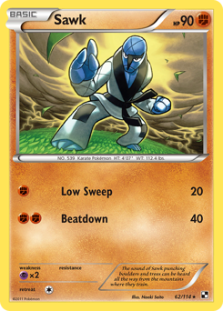 Sawk #62 Sawk - Black & White - #62 - Pokemon TCG card