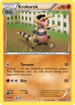 Krokorok #64 Krokorok - Black & White - #64 - Pokemon TCG card