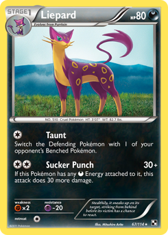 Liepard - Black & White - #67 - Pokemon TCG card