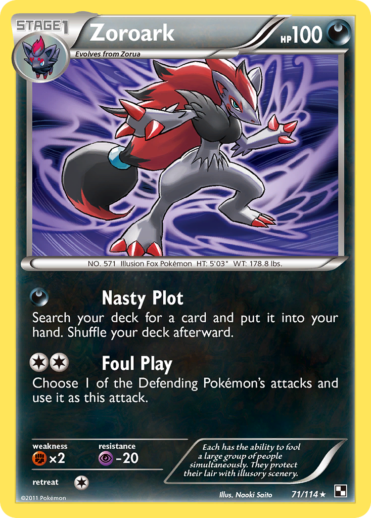 Zoroark - Black & White - #71 - Pokemon TCG card
