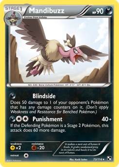 Mandibuzz #73 Mandibuzz - Black & White - #73 - Pokemon TCG card