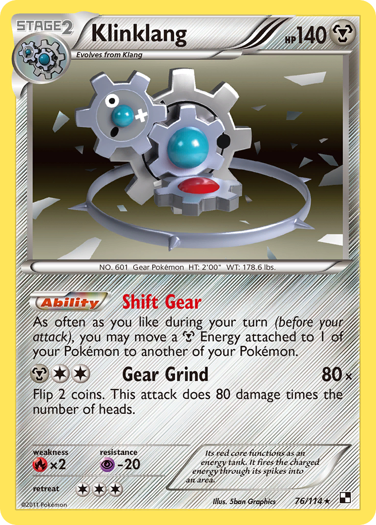 Klinklang - Black & White - #76 - Pokemon TCG card