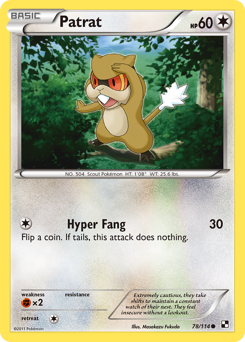 Patrat - Black & White - #78 - Pokemon TCG card