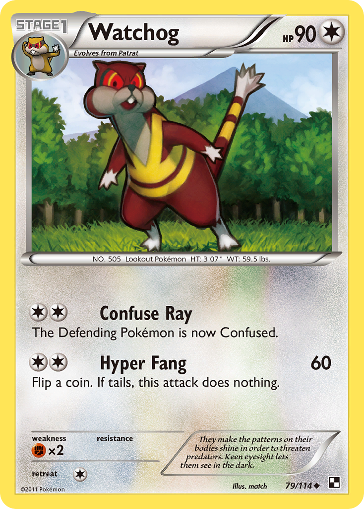 Watchog - Black & White - #79 - Pokemon TCG card